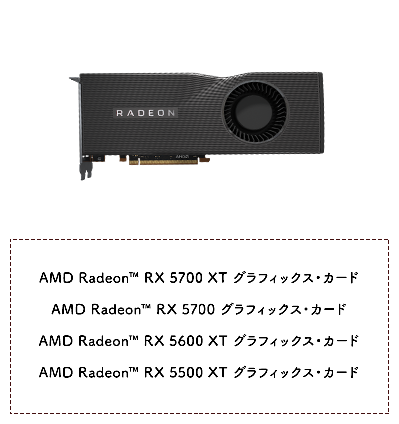 AMD Radeon™ RX 5000シリーズ グラフィックス・カード