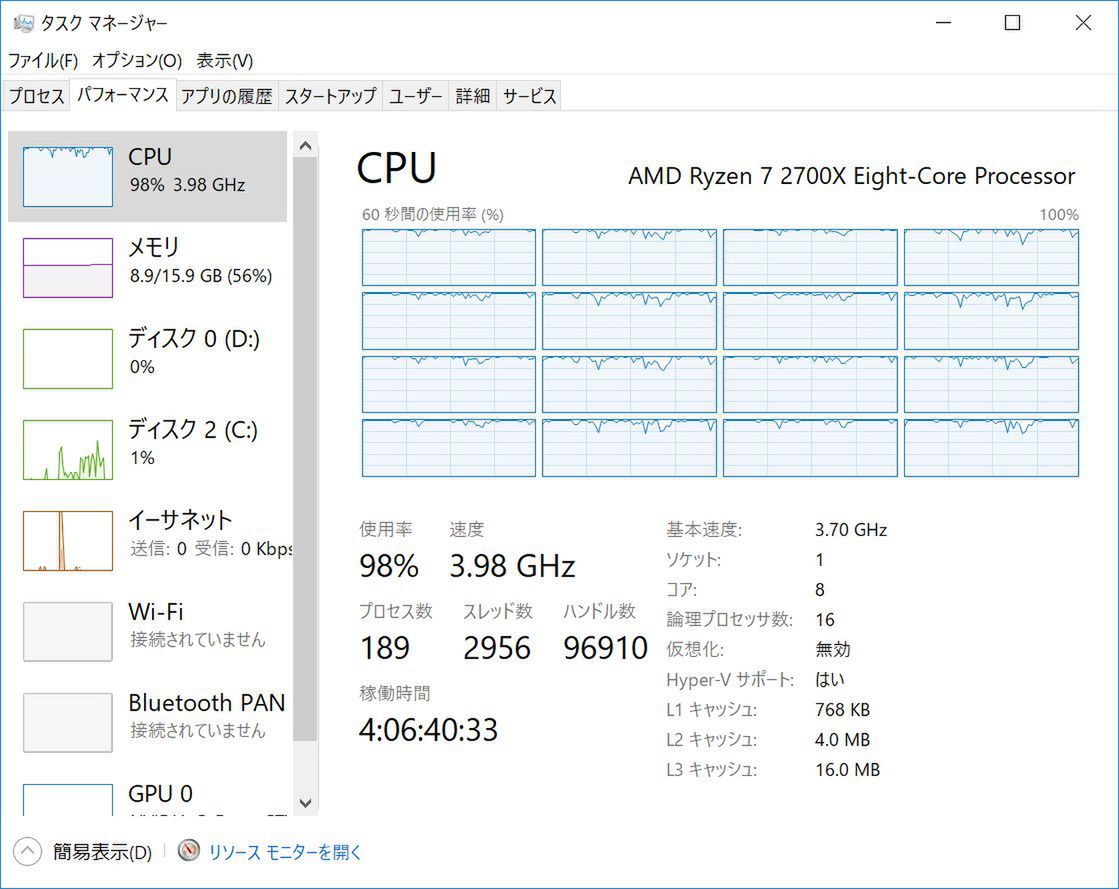 8コア/16スレッドのRyzen 7 2700Xは第9世代i7より動画編集が高速 